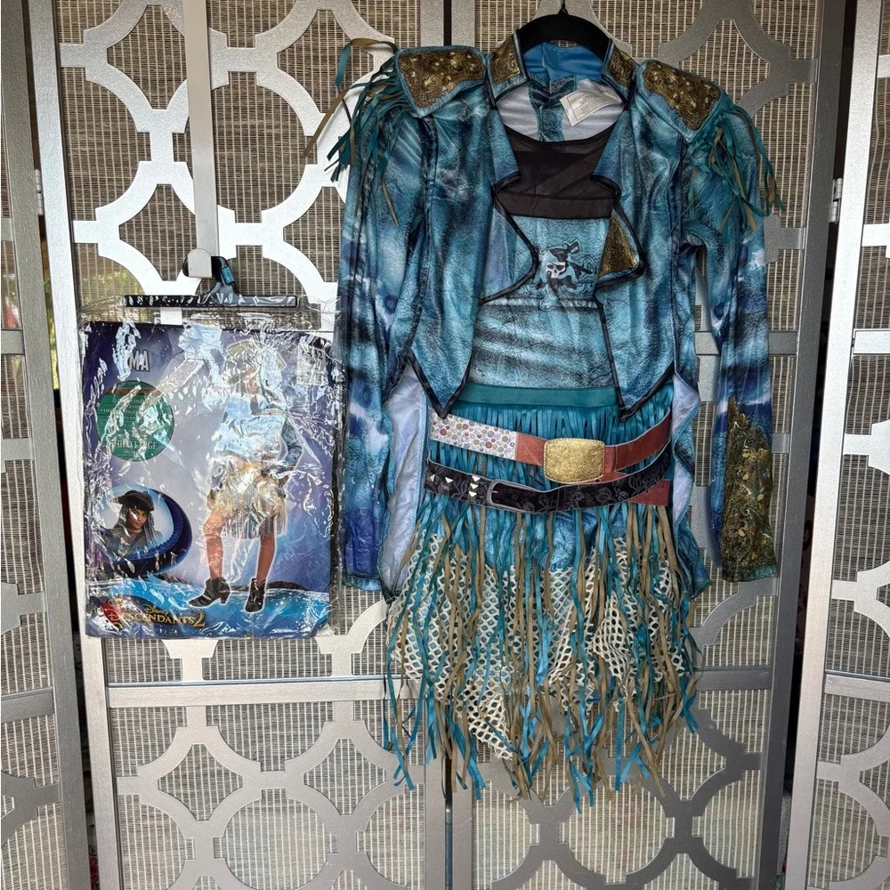 Disney Decedents 2 Blue and Gold Kids Halloween Costume Dress
